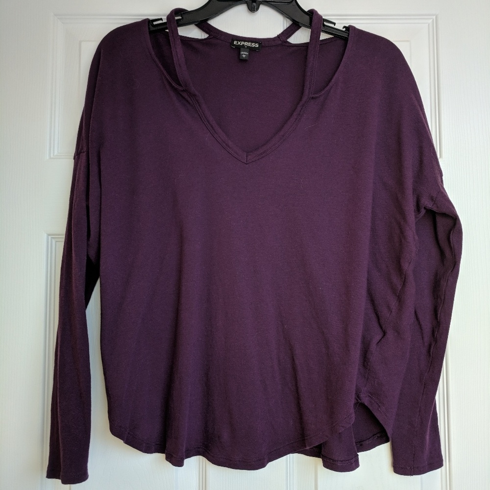 Plum long sleeved top Express L